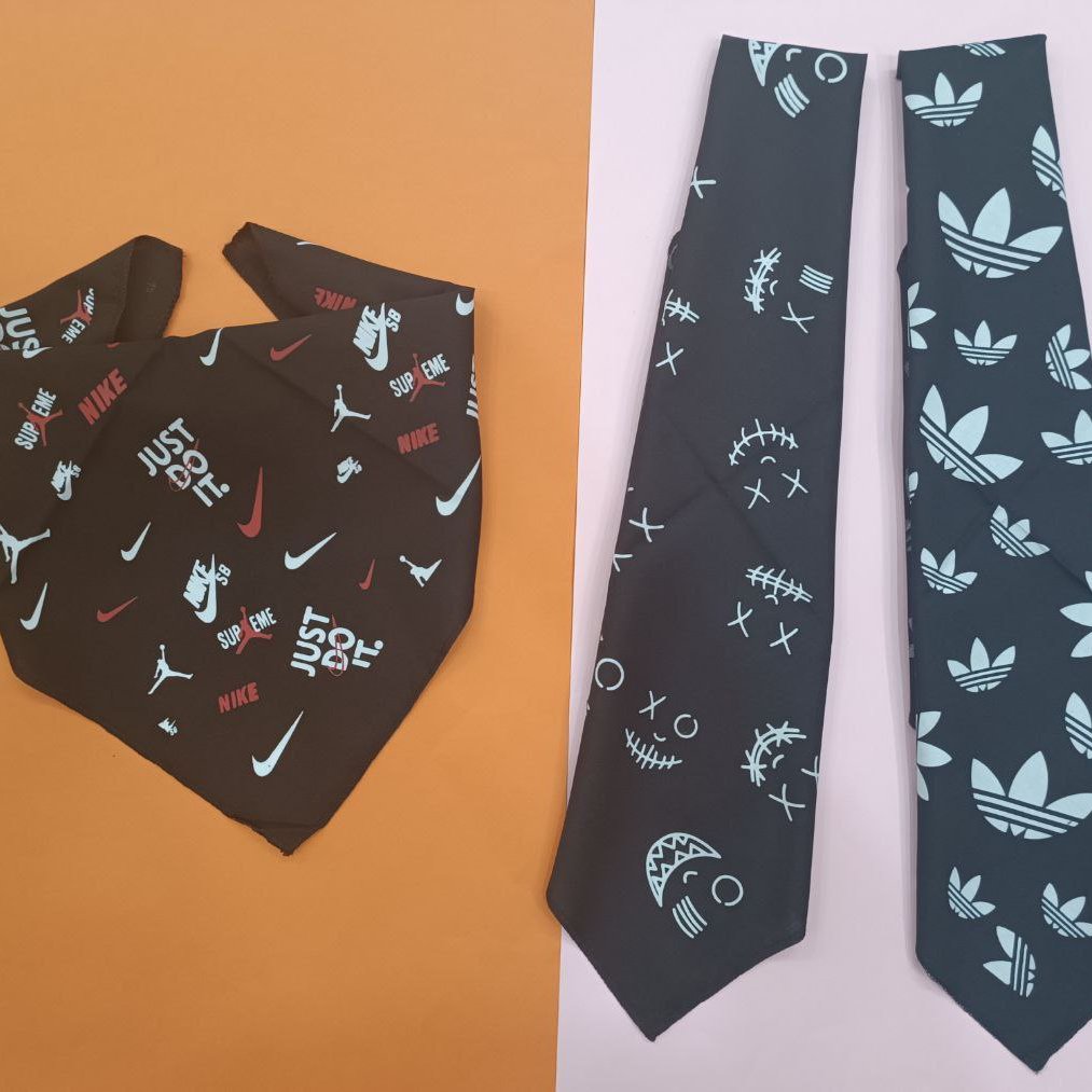 دستمال سر رنگی و مشکی باندانا