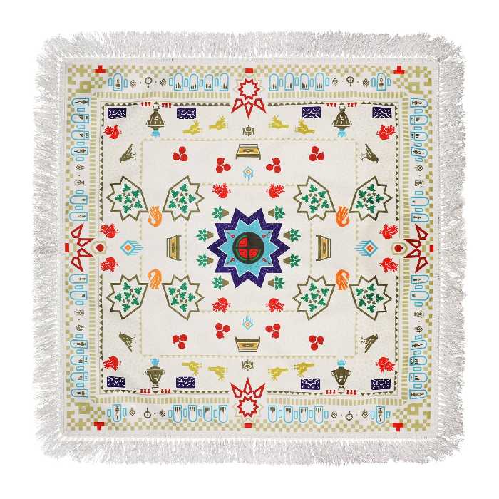 سفره پارچه ای متقال طرح یلدا برند چنته- 4 نفره