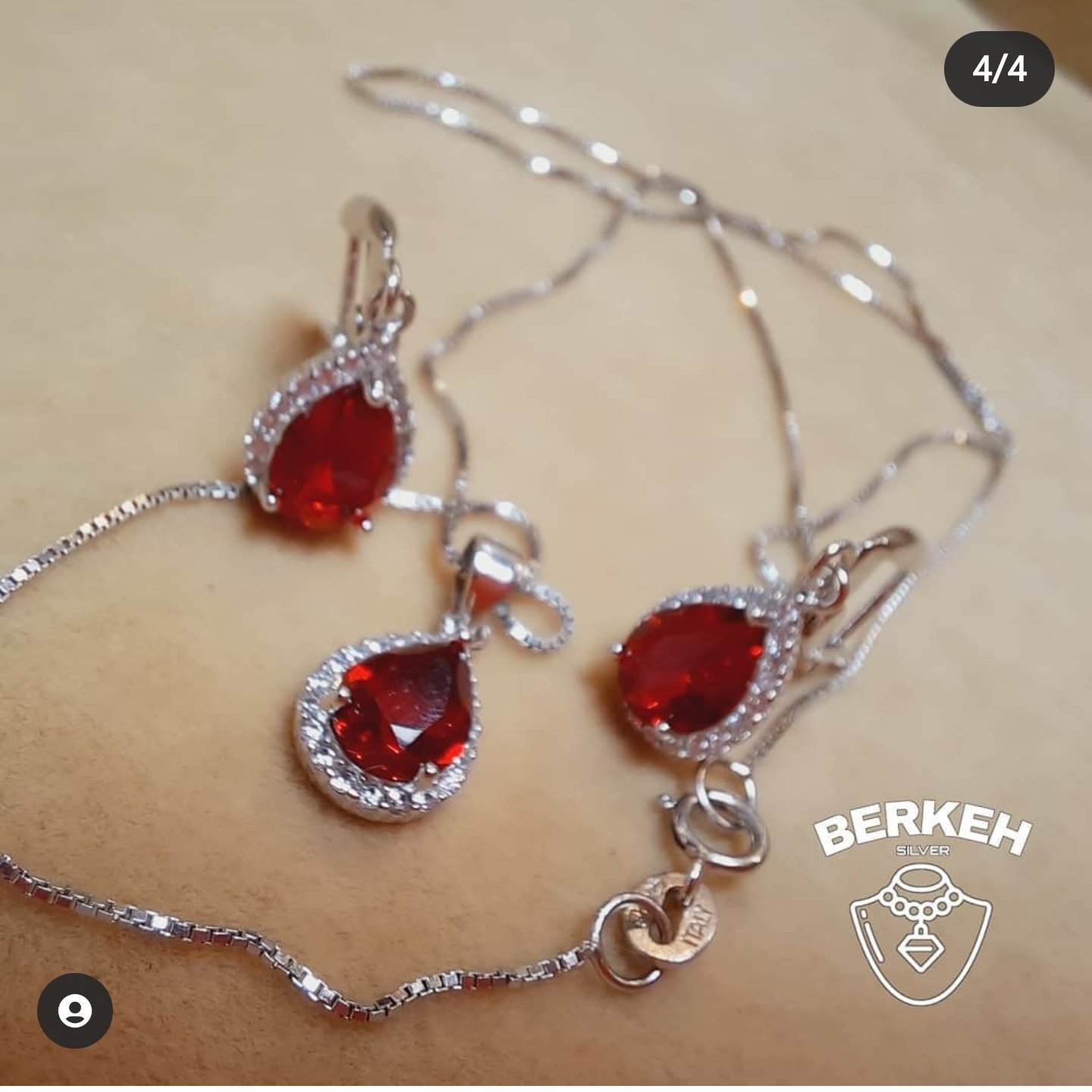 نیم ست با سنگ ساوروسکی