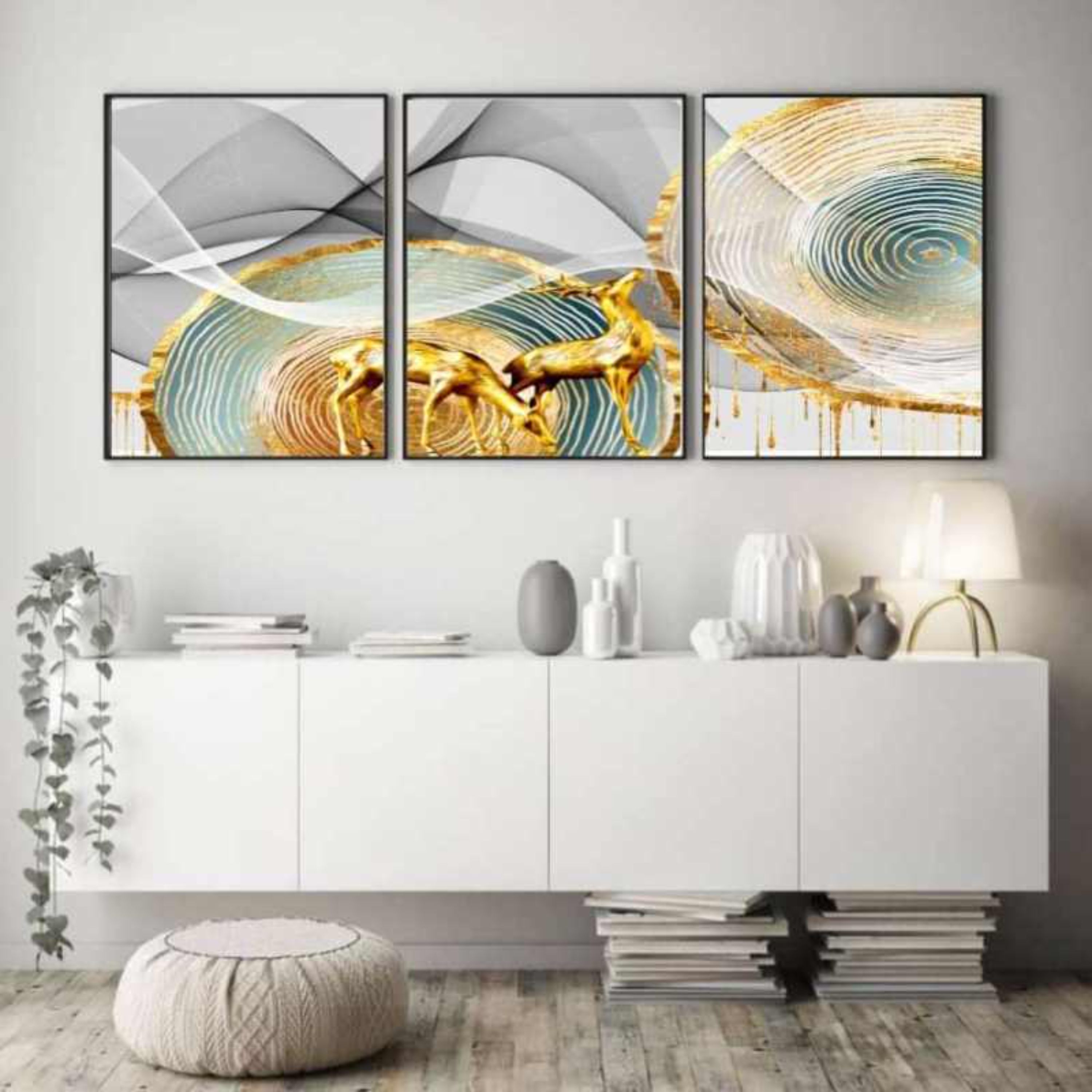 تابلو دکوراتیو مدرن کد A2031 مجموعه 3 عددید سایز 30 در 40