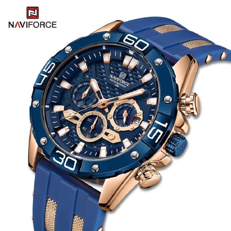 ساعت مردانه نیوی فورس سه موتور ژاپن کرنوگراف