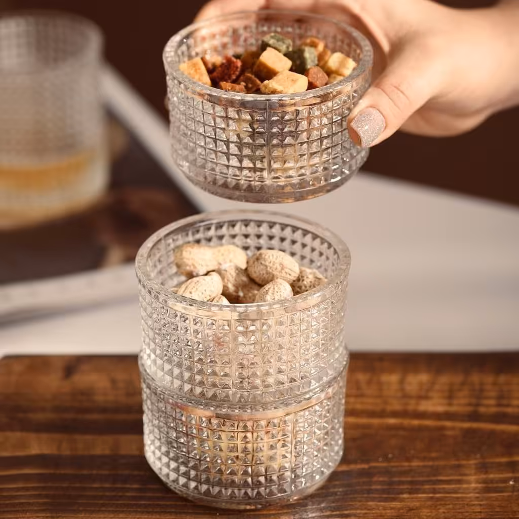 پیاله 6عددی بلور طرحدار شفاف 