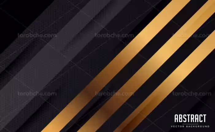 وکتور پس زمینه مشکی طلایی انتزاعی | گرافیک با طعم تربچه