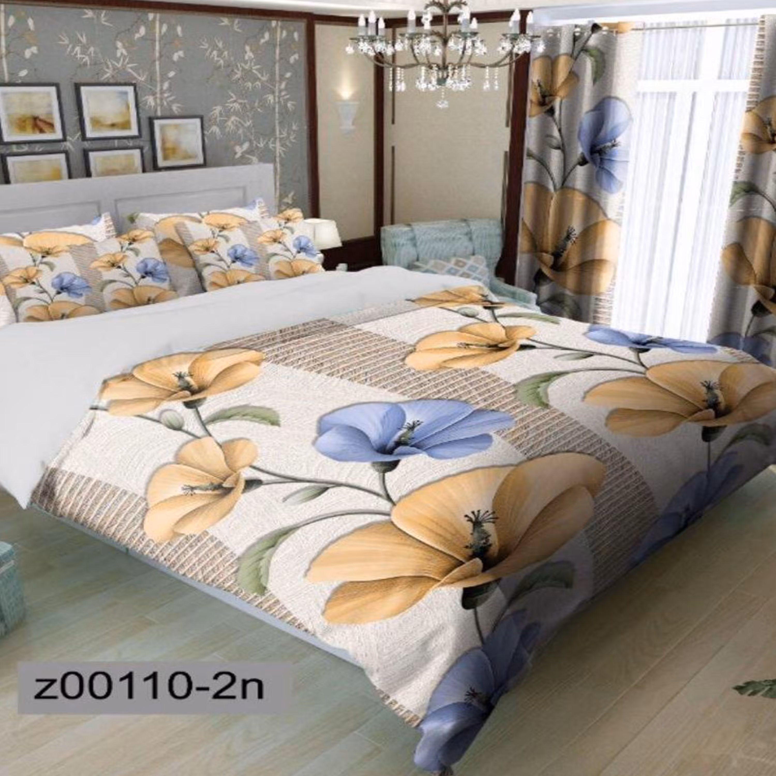سرویس روتختی 2 نفره تنسل چاپی برندترک لند(Turk Land) z 110