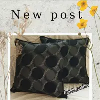 کاور کوسن مشکی طوسی براق 4 عددی