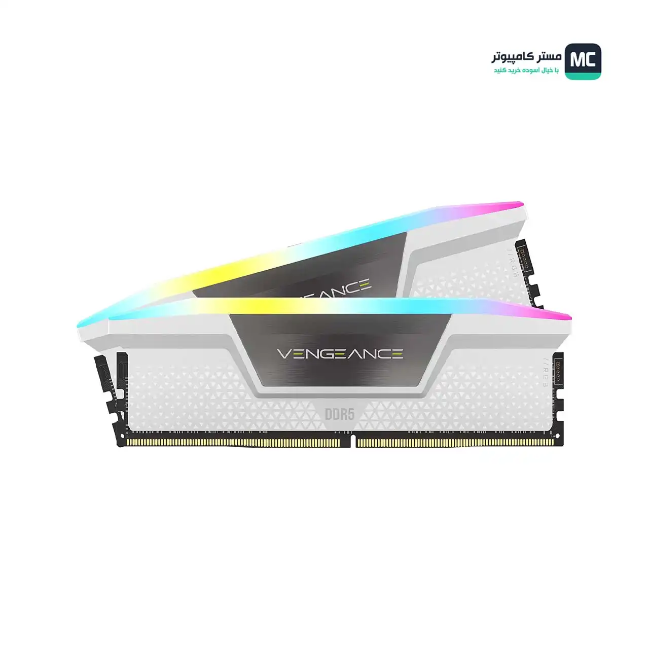 قیمت و خرید رم کورسیر VENGEANCE RGB White 32GB 16GBx2 5200MHz CL40 DDR5
