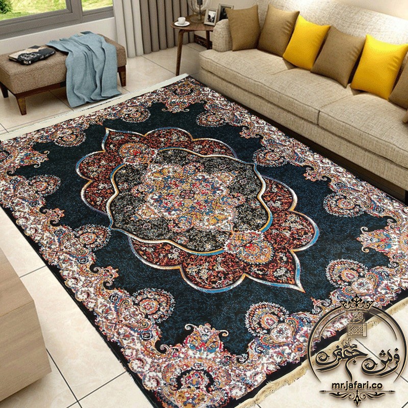 فرش پانیذ سرمه ای 500 شانه 