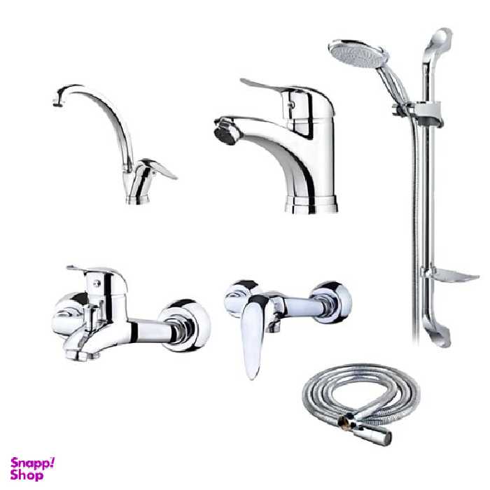 ست شیر آلات مدل بلون به همراه علم دوش و شلنگ توالت