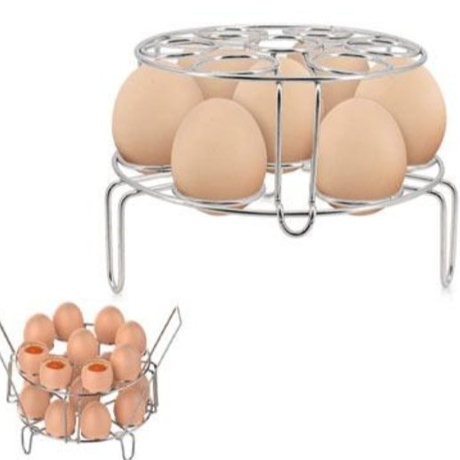 استند تخم مرغ پز دو طبقه  استیل 