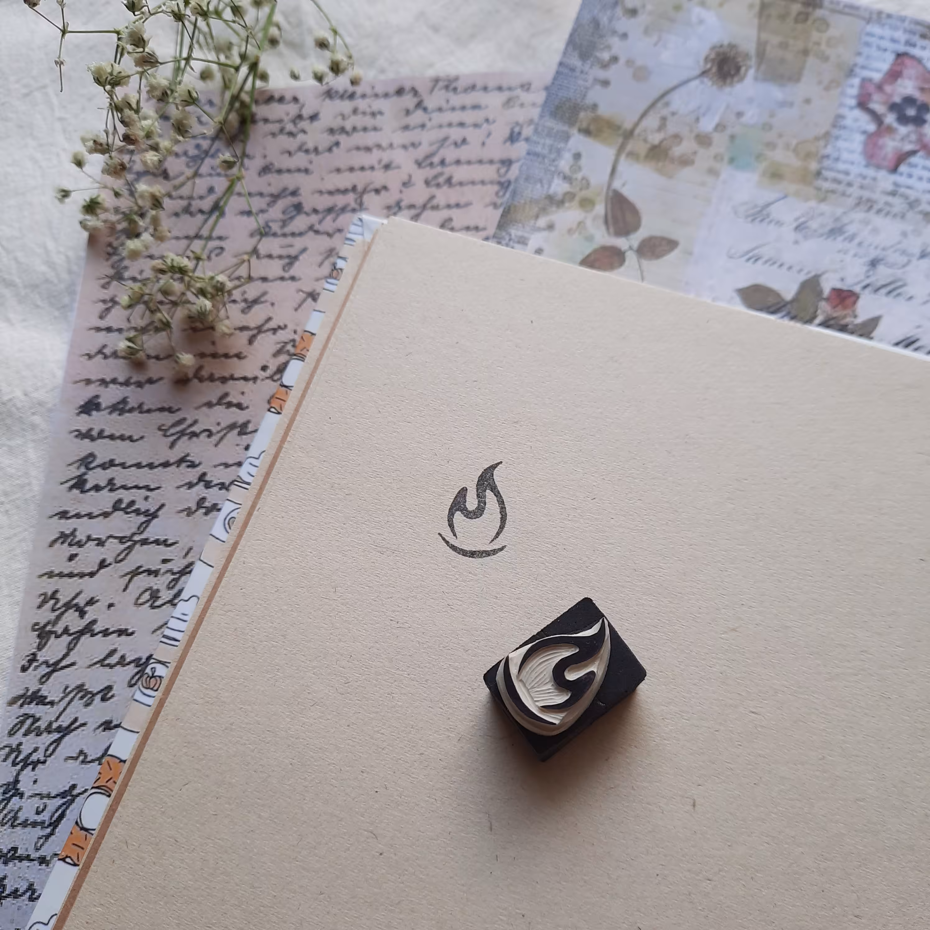 مهر طرح شعله شمع