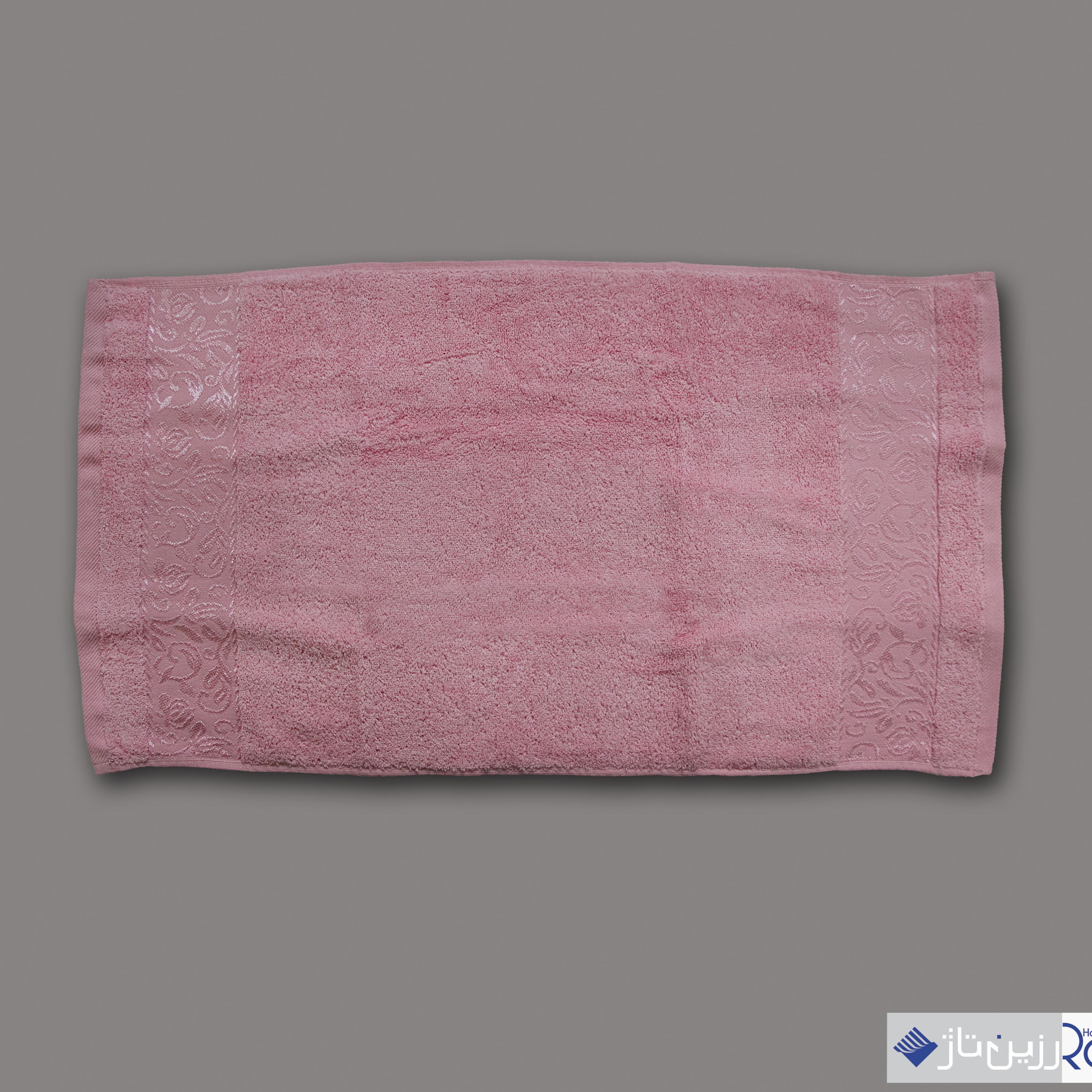 حوله  دست بزرگ طرح ترمه رنگ صورتی