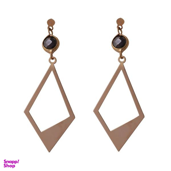 گوشواره طلا 18 عیار زنانه سانا گالری طرح لوزی کد 1182D9106