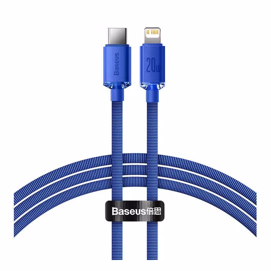 قیمت و خرید کابل تبدیل 1.2 متری USB-C به لایتنینگ بیسوس مدل Crystal Shine CAJY000203 | یاس ارتباط