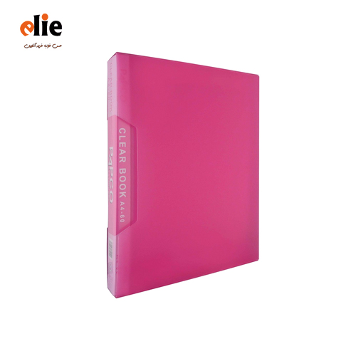 کلیربوک 60 برگ پاپکو مدل قابدار جلد شفاف