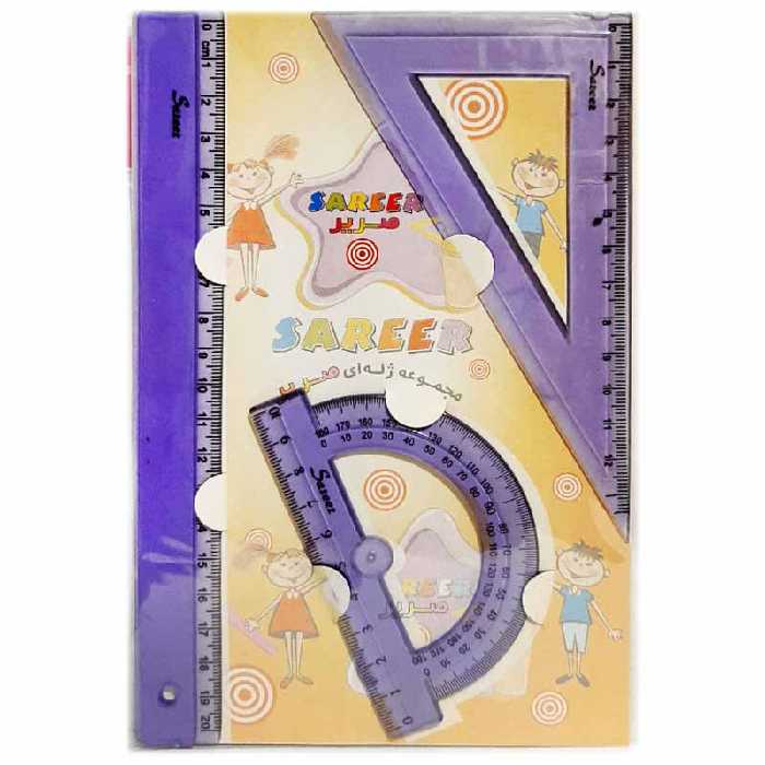 خرید ست خط کش گونیا و نقاله ژله ای مجموعه 3 عددی