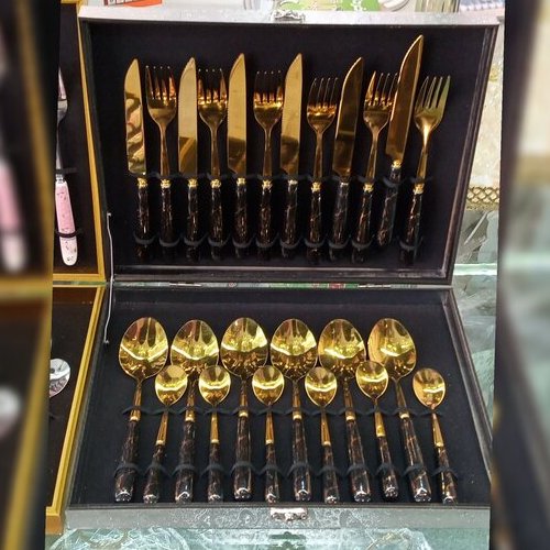 ست قاشق و چنگال غذا خوری ماربل 