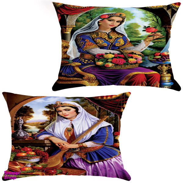 کوسن مدل R21-10327-328 مجموعه 2 عددی چند رنگ