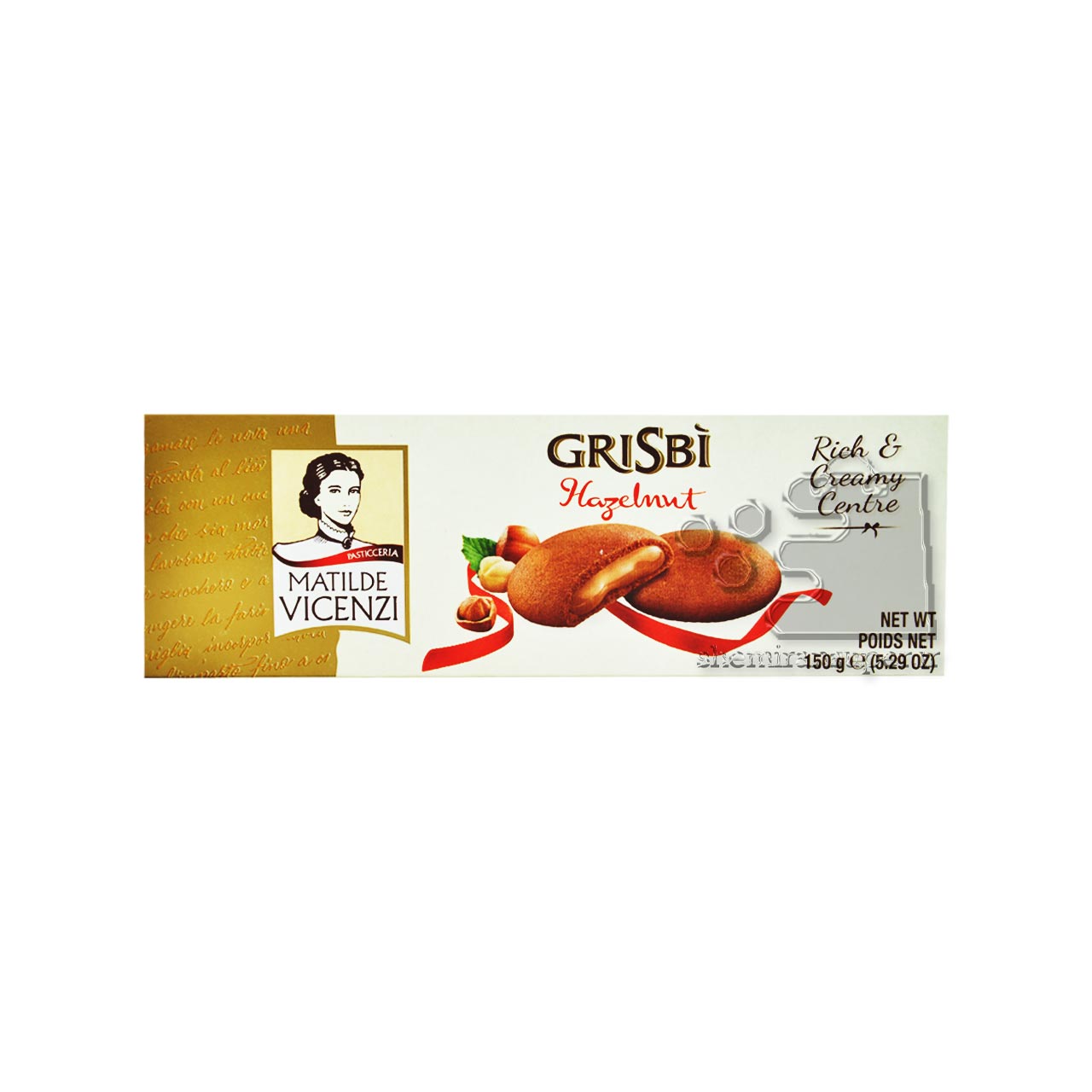 کوکی شکلاتی با مغز فندقی 150 گرم گریسبی ویچنزی - vicenzi