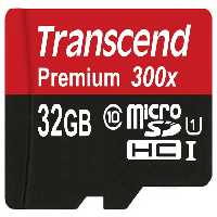 رم میکرو اس‌دی 32 گیگابایت Transcend Class 10 Premium 300X