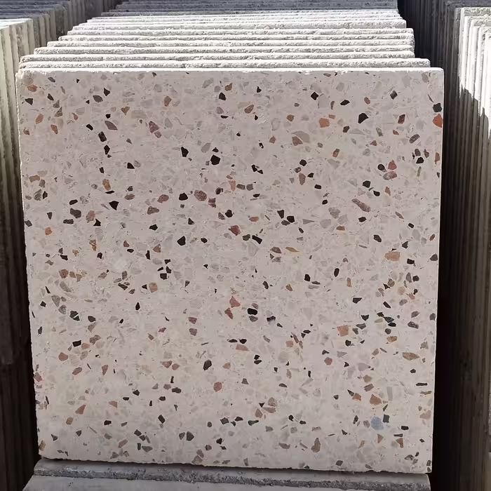 موزاییک حیاطی طوسی و سفید 