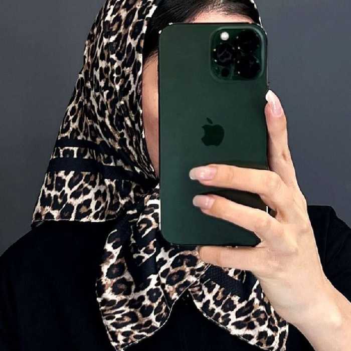 باندانا یا مینی اسکارف نخی طرح پلنگی ارسال رایگان 