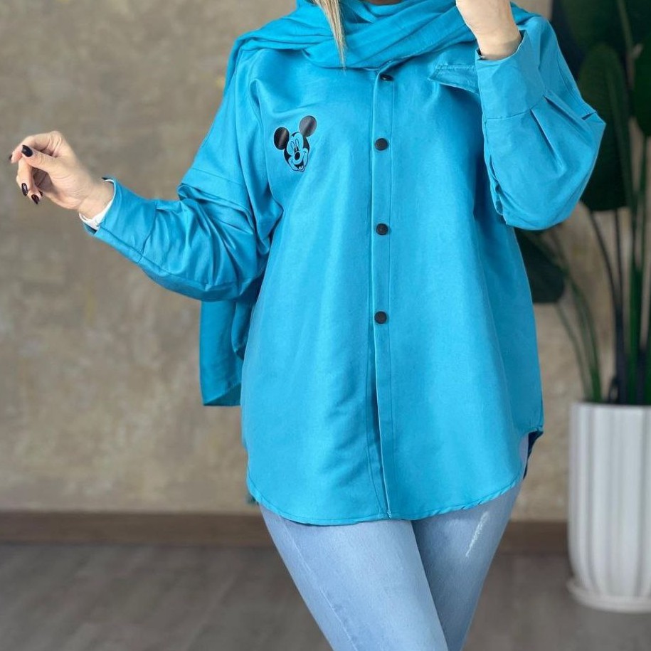مانتو زنانه و دخترانه جلو دکمه داکرون