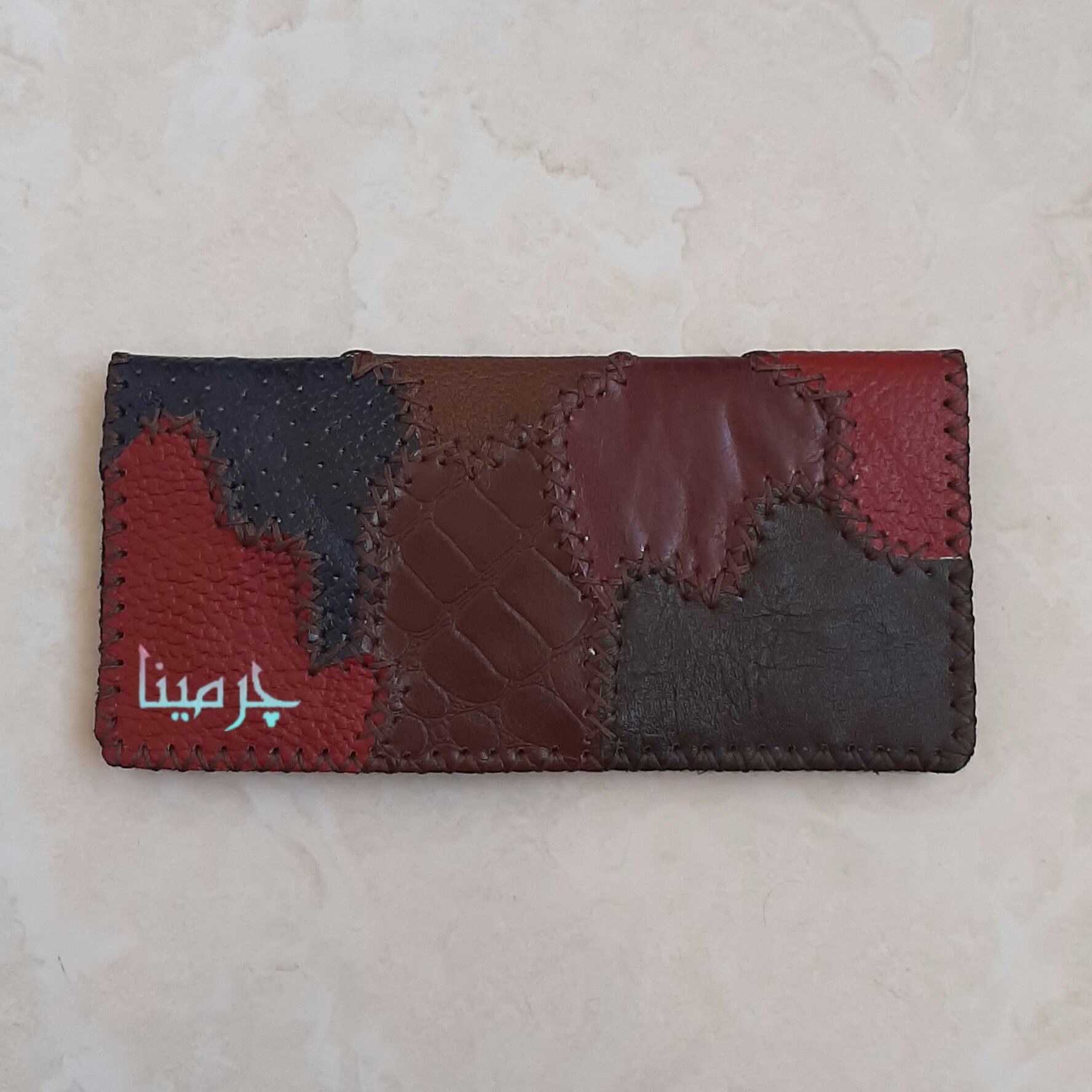 کیف پول چرم چهل تیکه پازلی