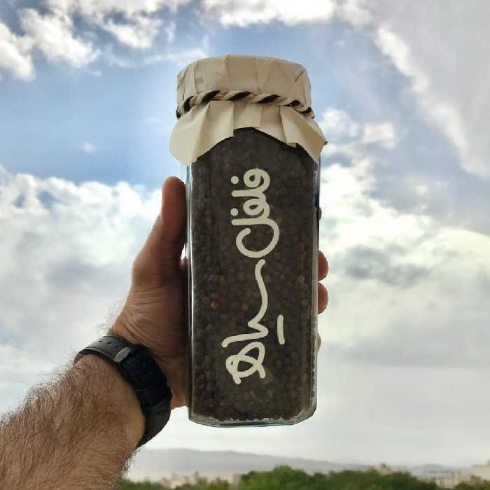 فلفل سیاه نسابیده شیشه 20در 7 با وزن خالص (400 گرم)