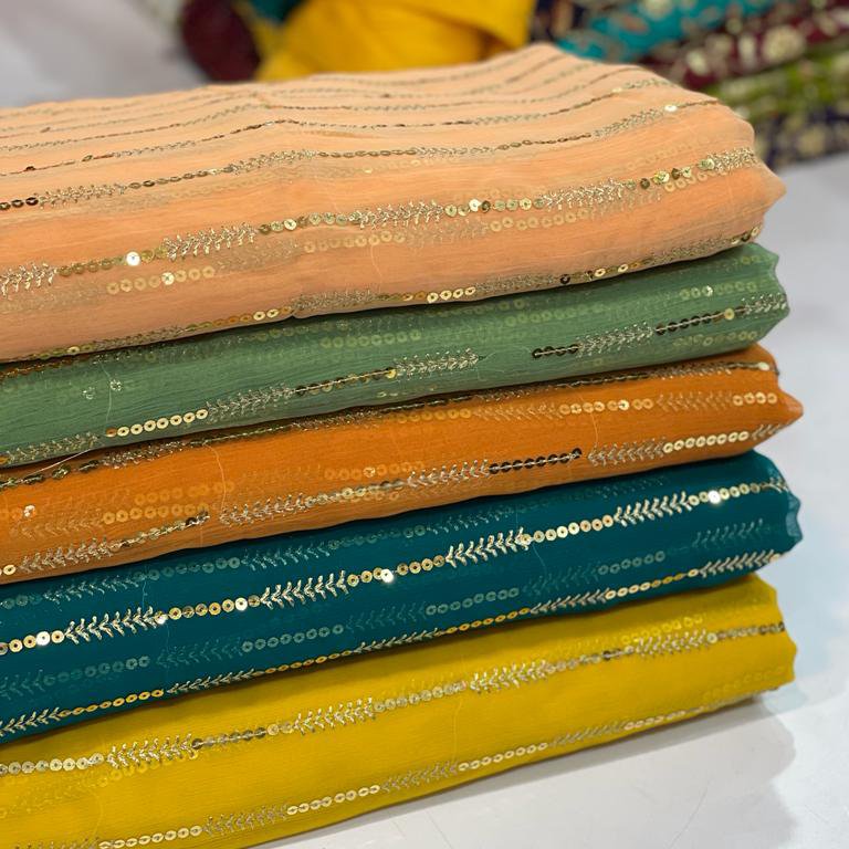 پارچه حریرنخ دوزی