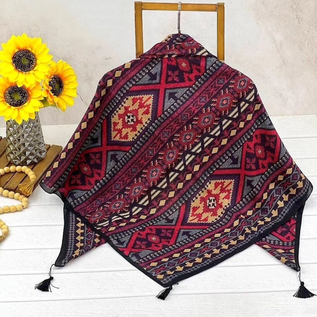روسری سنتی طرح شماره دوزی سوپرنخ(کد110)