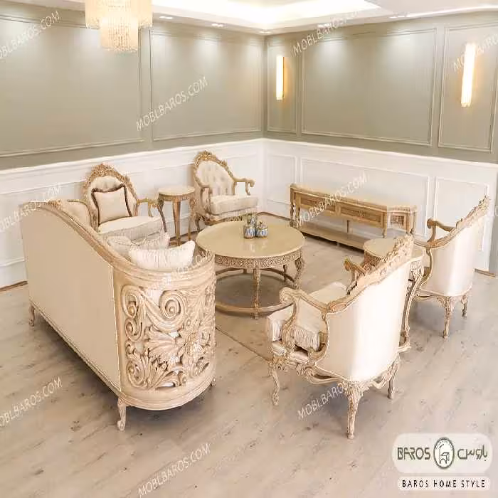مبل کلاسیک سلطنتی مدل الینا کد 10