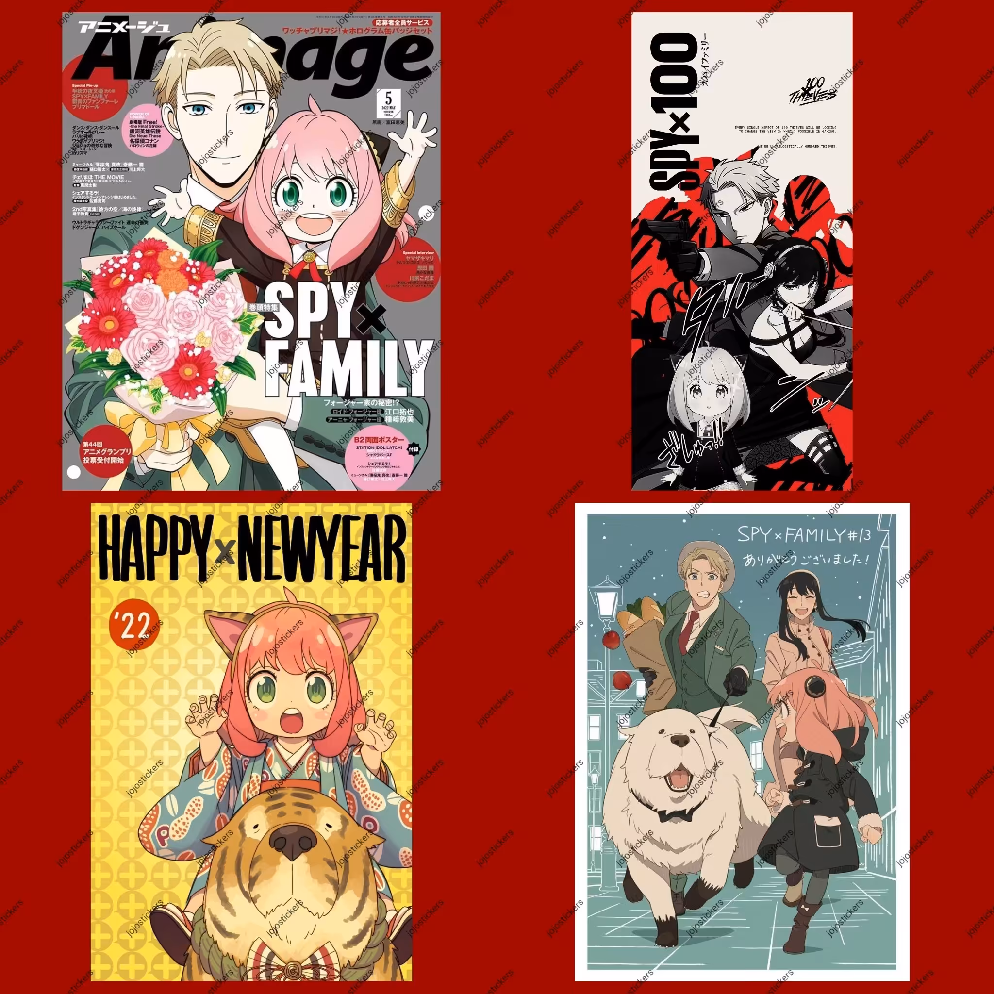 پک چهار عددی پوستر spy family سایز آ5 