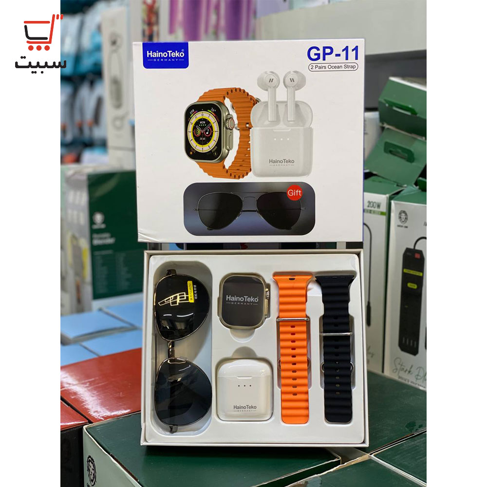 ساعت هوشمند هاینو تکو مدل GP-11 به همراه هندزفری بی سیم و عینک آفتابی