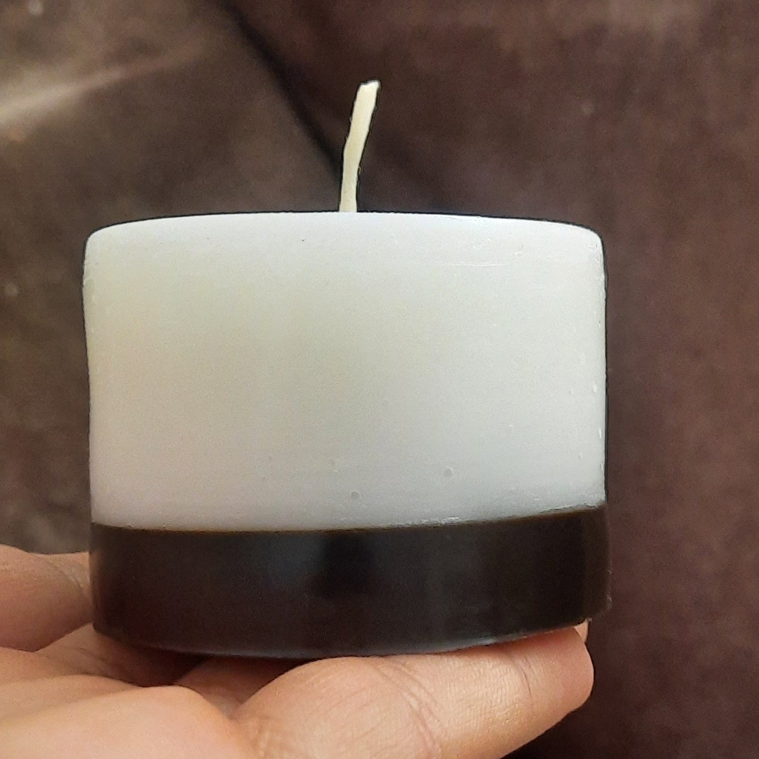 شمع دیر سوز استوانه ای  پنج ‌5 سانتی پایه دار پلیمری