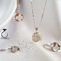 نیم ست نقره  زنانه تالیندی همراه زنجیر 3