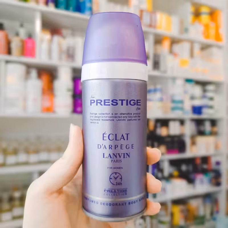 اسپری خوشبوکننده زنانه  بدن پرستیژ مدل اکلت Eclat مناسب برای لباس و بدن حجم 150 میلی لیتر