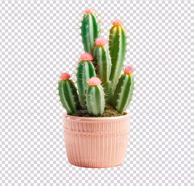 عکس PNG گلدان کاکتوس | گرافیک با طعم تربچه