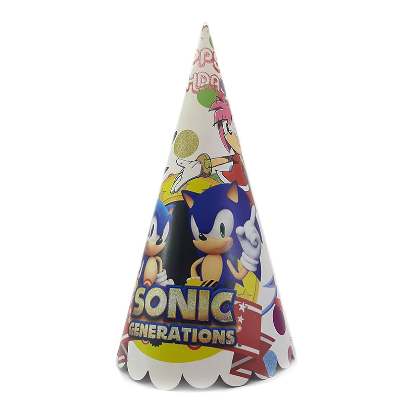 خرید کلاه بوقی تولد مقوایی فانتزی طرح Sonic