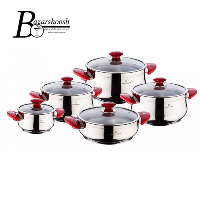 سرویس قابلمه استیل 10پارچه سوفرام مدل پرا