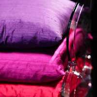 رویه کوسن های ابریشم صد در صد طبیعی بنفش ، قابل توجه صنف مبل  فروشان شیک