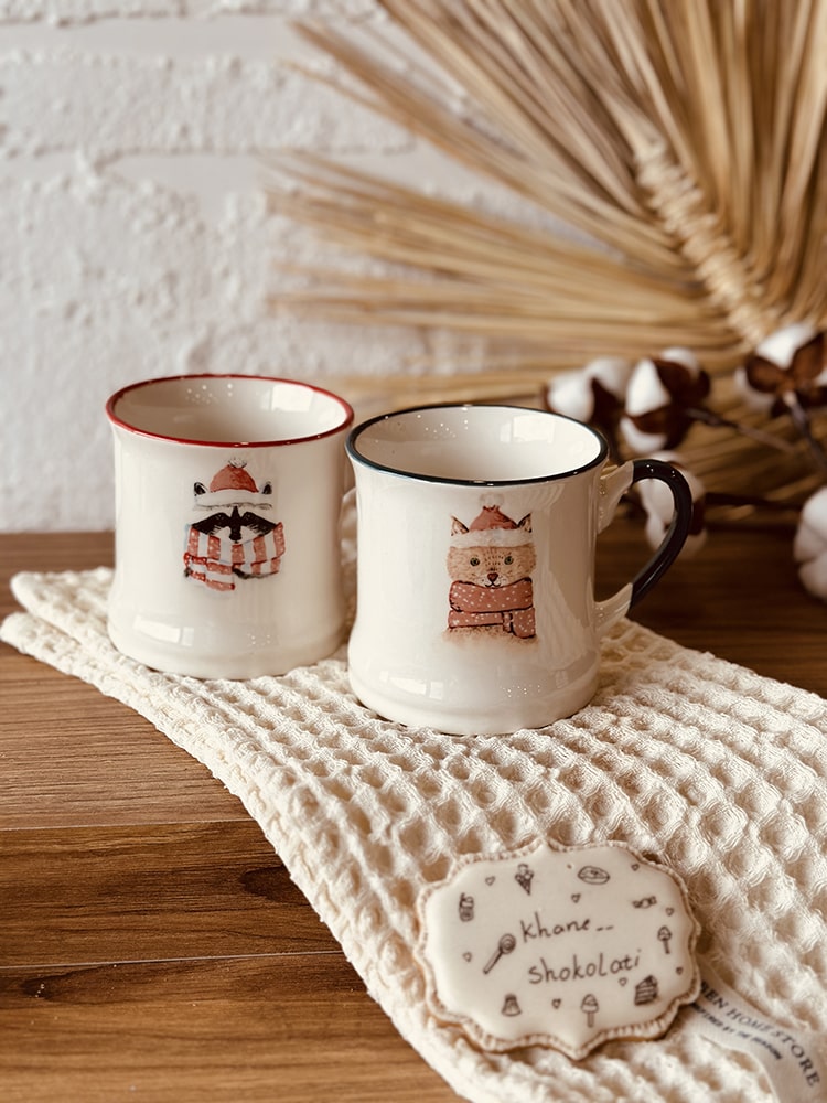 ماگ لبه رنگی طرح حیوانات کد00992