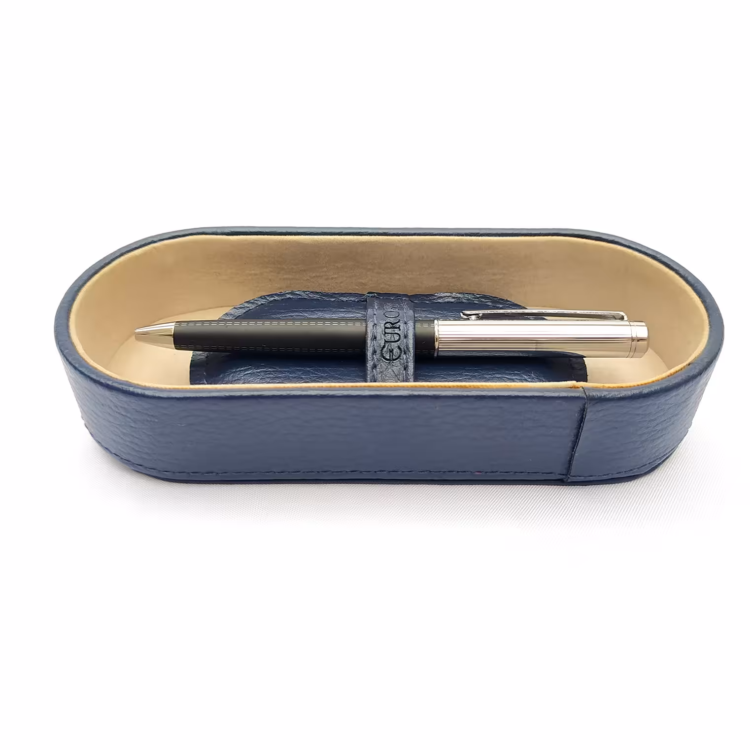 خودکار یوروپن بدنه استیل و چرم با جعبه شیک