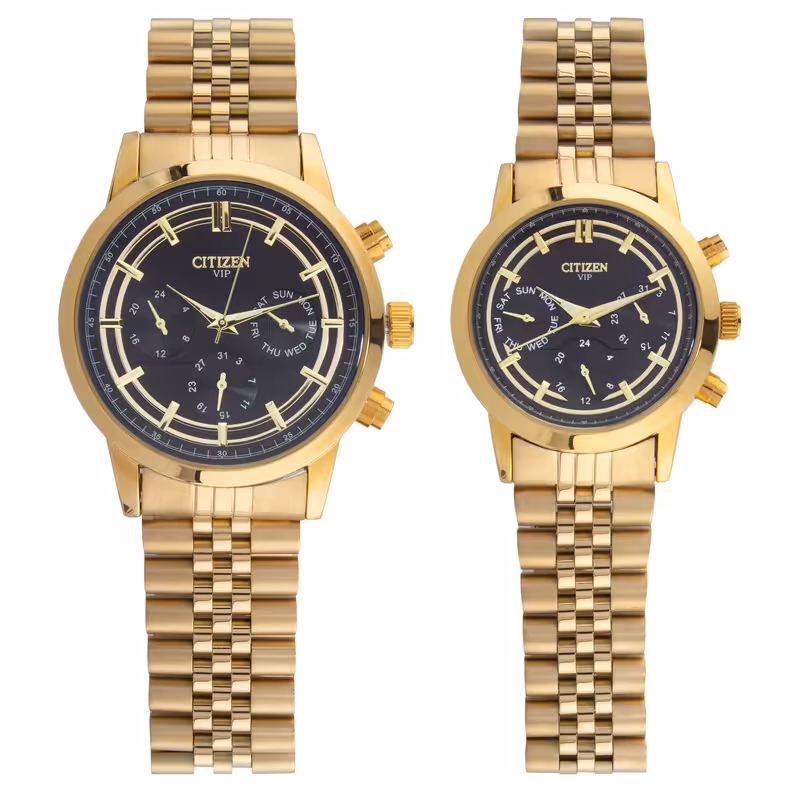 ست ساعت مچی عقربه ای زنانه و مردانه سیتی زن مدل VIP 9108HS کد WS-33