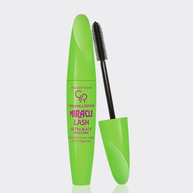 ریمل حجم دهنده  گلدن رز سبز مدل Miracle lashes محصولی از کشور ترکیه