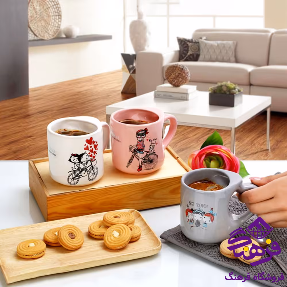 لیوان امپریال قلب چاپدار