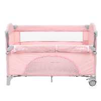 تخت پارک و تخت کنار مادر کیکابو رنگ صورتی سایز بزرگ  kikkaboo milky way/ pink