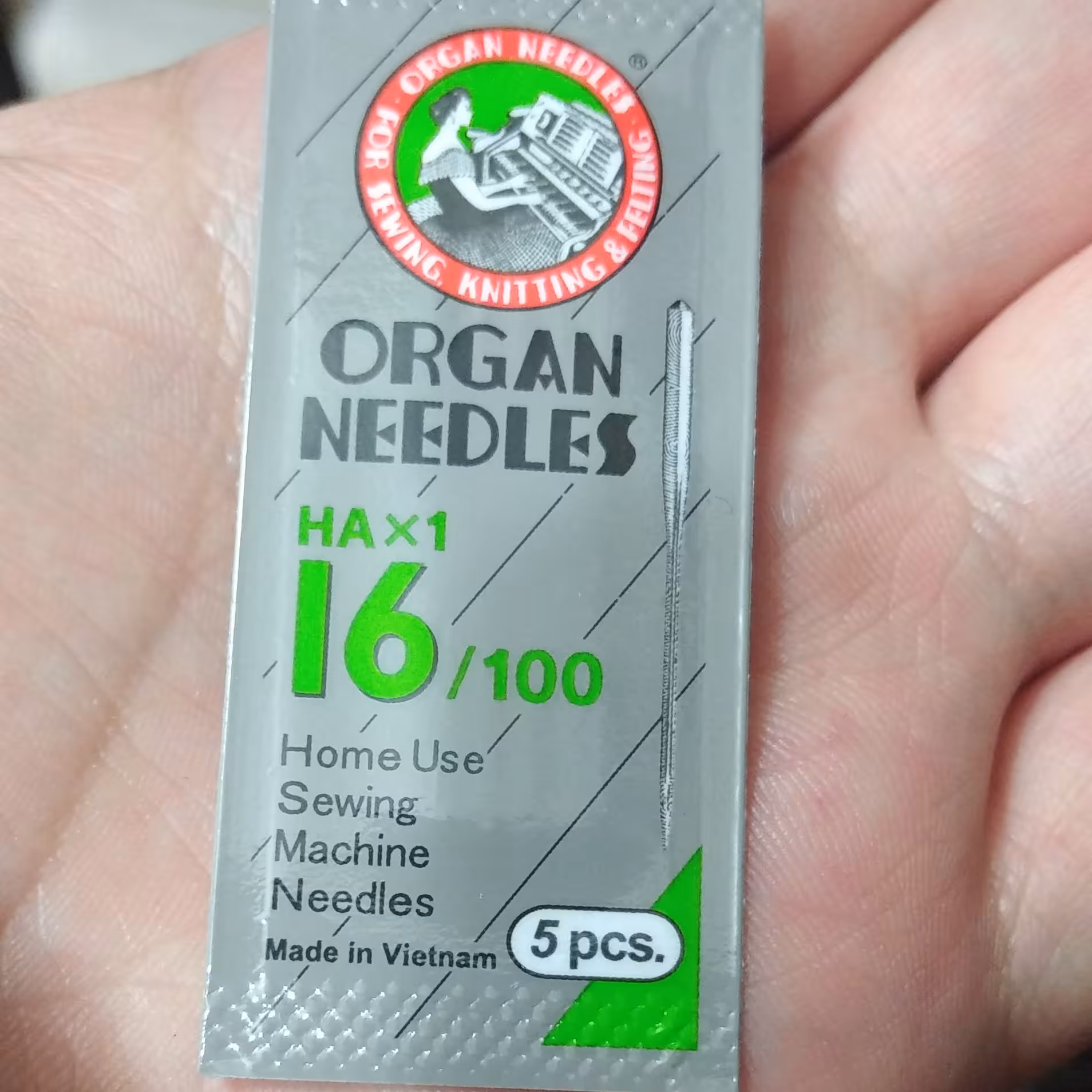 سوزن چرخ خانگی شماره 16 یک بسته