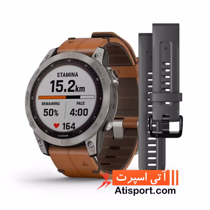 ساعت مالتی اسپرت گارمین fenix 7 Sapphire Solar Titanium کد 254031