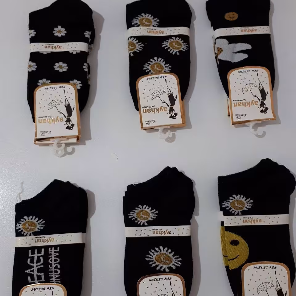 جوراب مچی طرح بابونه