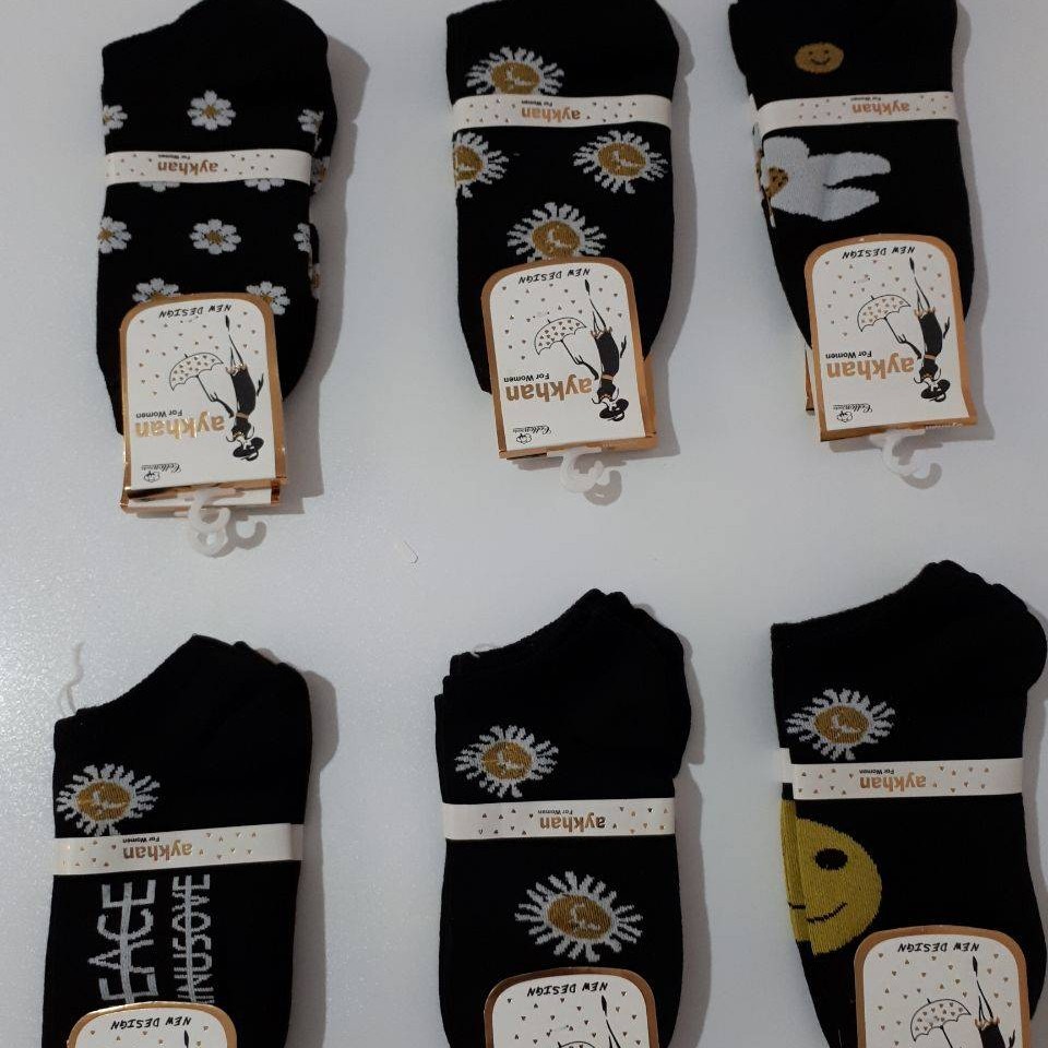 جوراب مچی طرح بابونه